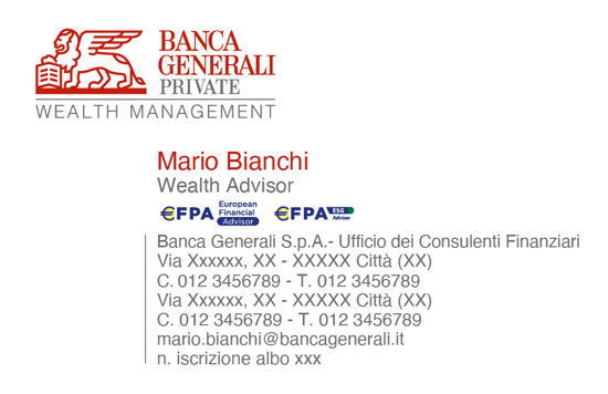 Immagine di BIGLIETTO DA VISITA WM CON LOGO EFPA EFPAESG E CON DOPPIA RIGA CONTATTI