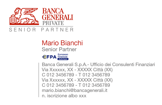 Immagine di BIGLIETTO DA VISITA SP CON LOGO EFPA E CON DOPPIA RIGA CONTATTI