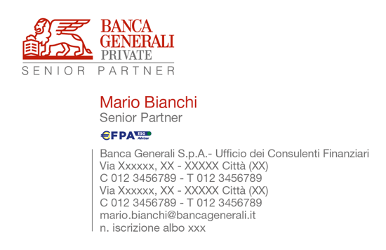 Immagine di BIGLIETTO DA VISITA SP CON LOGO EFPA ESG E CON DOPPIA RIGA CONTATTI